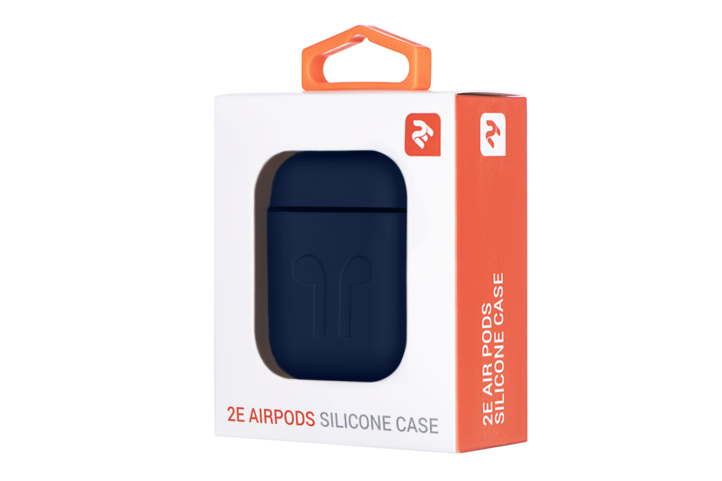 Чехол 2Е для Apple AirPods, Pure Color Silicone Imprint (1.5mm), Navy