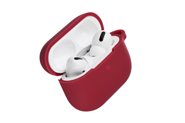 2Е earphone case for Apple AirPods Pro, Pure Color Silicone (2.5mm), Cherry red