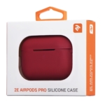 2Е earphone case for Apple AirPods Pro, Pure Color Silicone (2.5mm), Cherry red