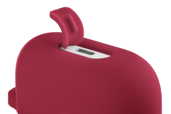 2Е earphone case for Apple AirPods Pro, Pure Color Silicone (2.5mm), Cherry red