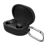 2E earphone case for Xiaomi AirDots, Pure Color Silicone (1.5mm), Black