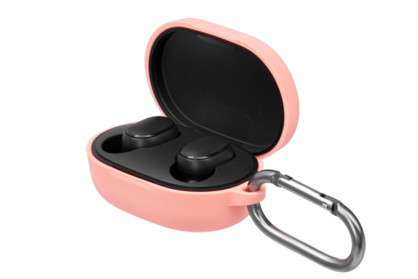 2E earphone case for Xiaomi AirDots, Pure Color Silicone (1.5mm), Light pink
