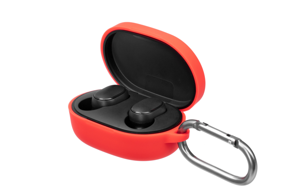 2E earphone case for Xiaomi AirDots, Pure Color Silicone (1.5mm), Red