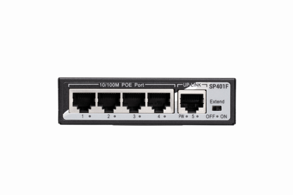 Switch 2E PowerLink SP401F 5xFE (4x FE PoE, 1xFE Uplink, 50W), unguided