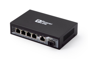 Switch 2E PowerLink SP402GX 5xGE, 1xSFP (4xGE PoE, 1xGE, 1xSFP Uplink, 65W), unguided