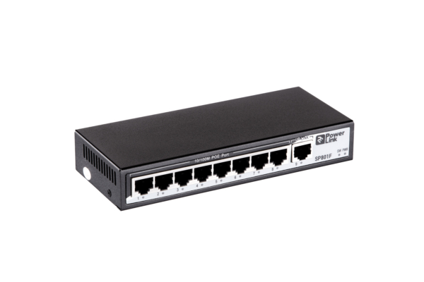 2E Комутатор PowerLink SP801F 9xFE (8xFE PoE, 1xFE Uplink, 104W), некерований