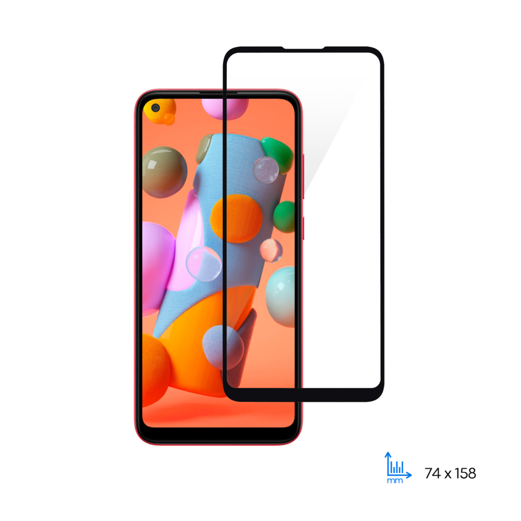 Захисне скло 2E Basic для Samsung Galaxy A11 (A115F), 2.5D FCFG, black border