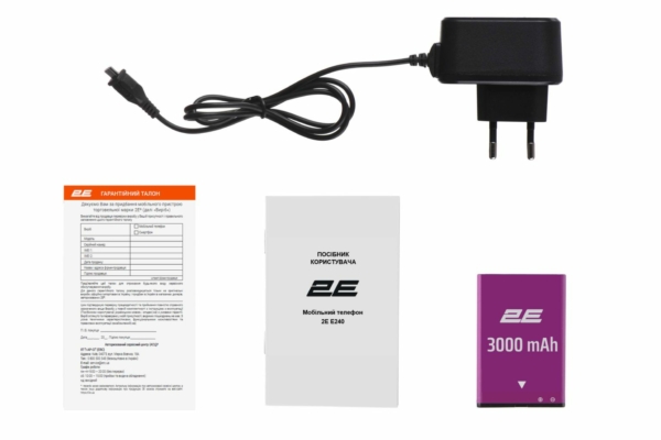 Мобильный телефон 2E E240 POWER DualSim Black