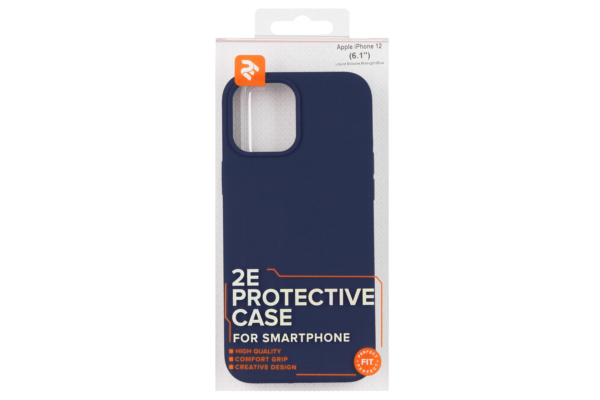 Чохол 2Е для Apple iPhone 12 (6.1″), Liquid Silicone, Midnight Blue