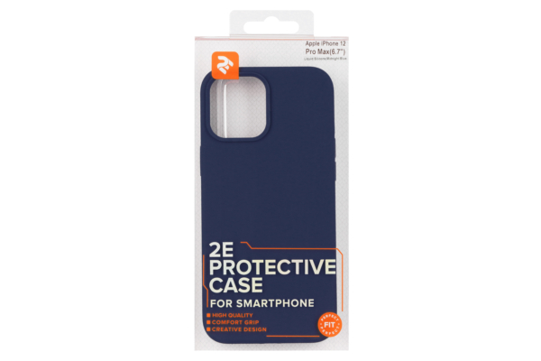 Чехол 2Е для Apple iPhone 12 Pro Max (6.7″), Liquid Silicone, Midnight Blue
