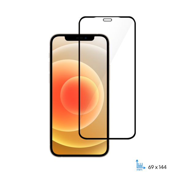 Комплект 2 в 1 защитное стекло 2E для Apple iPhone 12/12 Pro, 2.5D FCFG, black border