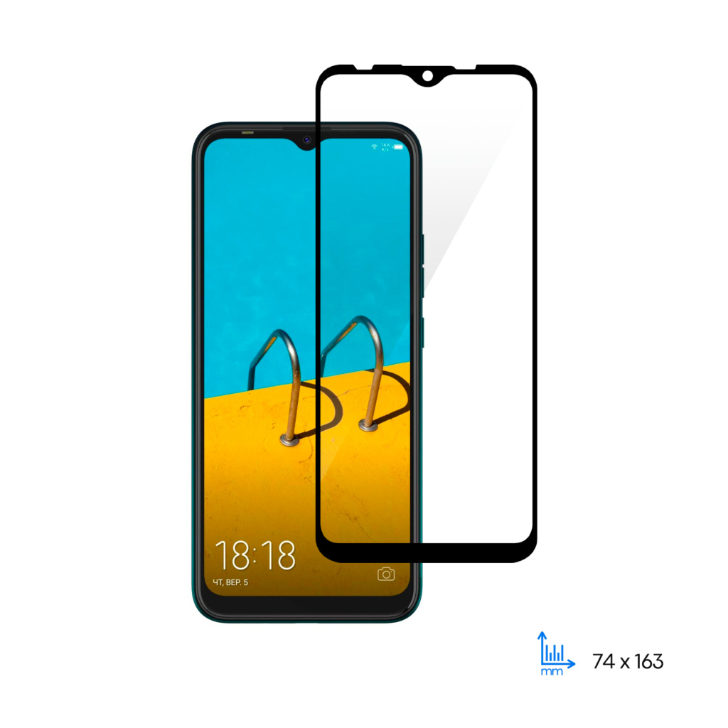 Protective Glass 2E for TECNO Spark 6 Go (KE5/KE5j), 2.5D FCFG, black border