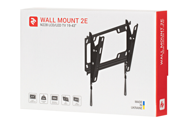 Наклонное крепление для ТВ 19-43″ 2E N228