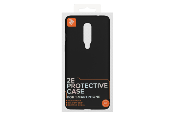 2E Basic case for OnePlus 8 (IN2013), Solid Silicon, Black