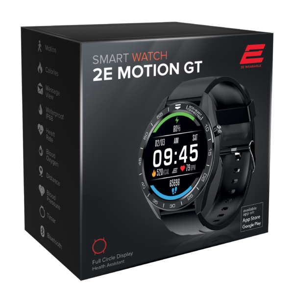 2E Смарт-часы Motion GT 46 mm Black-Silver