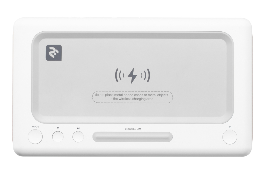 Acoustic Docking Station 2E SmartClock Wireless Charging, White
