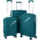 2E Plastic Suitcase, SIGMA, M, 4 Wheels, Aqua Marine