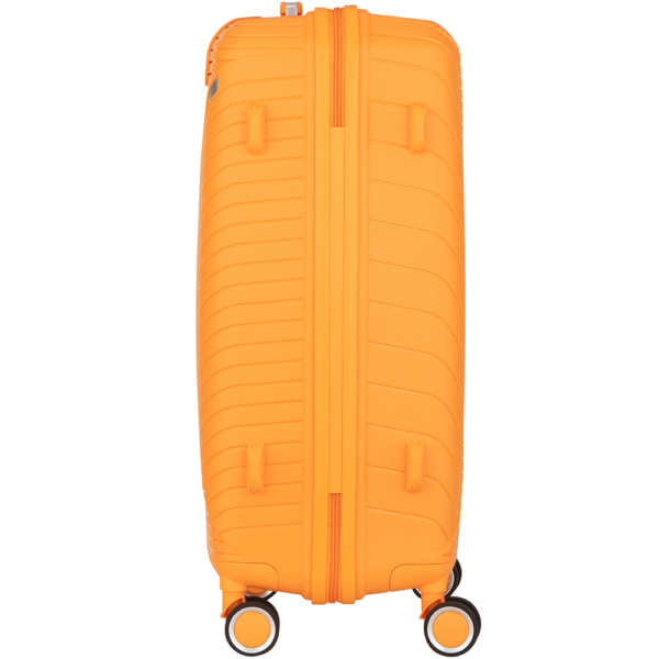 2E Plastic Suitcase, SIGMA, M, 4 Wheels, Orange
