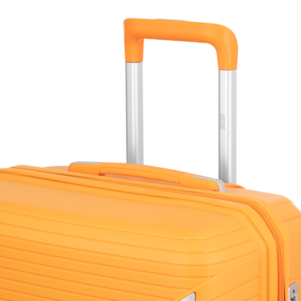 2E Plastic Suitcase, SIGMA, M, 4 Wheels, Orange