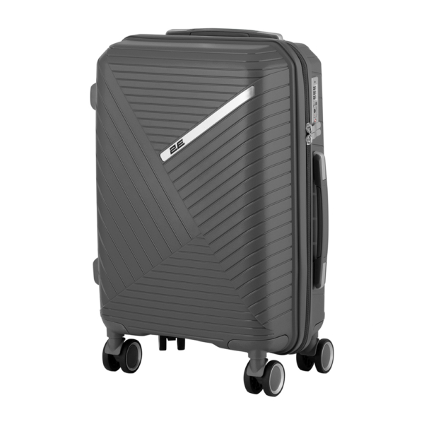 2E Plastic Suitcase, SIGMA, S, 4 Wheels, Graphite