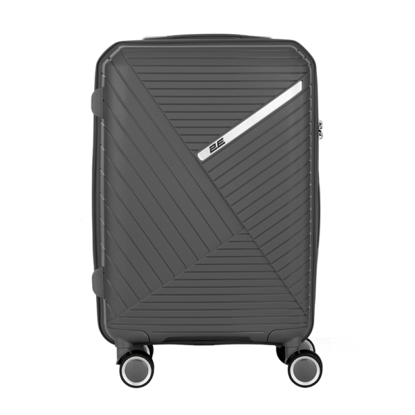2E Plastic Suitcase, SIGMA, S, 4 Wheels, Graphite