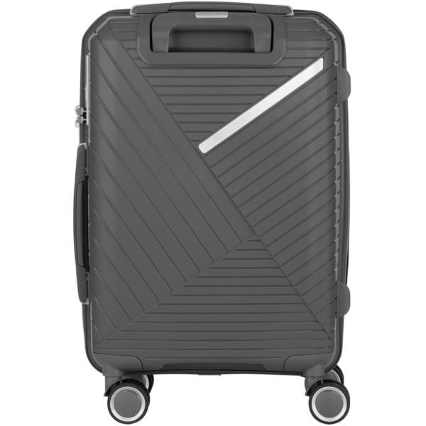 2E Plastic Suitcase, SIGMA, S, 4 Wheels, Graphite