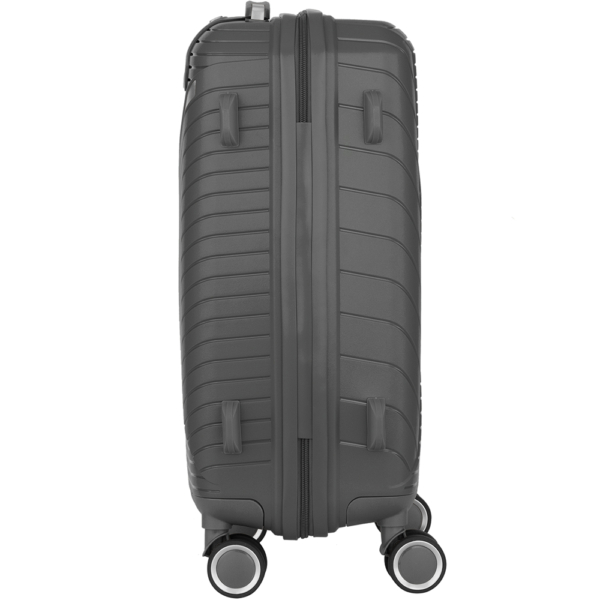2E Plastic Suitcase, SIGMA, S, 4 Wheels, Graphite