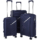 2E Plastic Suitcase, SIGMA, S, 4 Wheels, Navy Blue