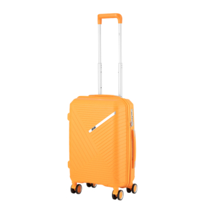 2E Plastic Suitcase, SIGMA, S, 4 Wheels, Orange