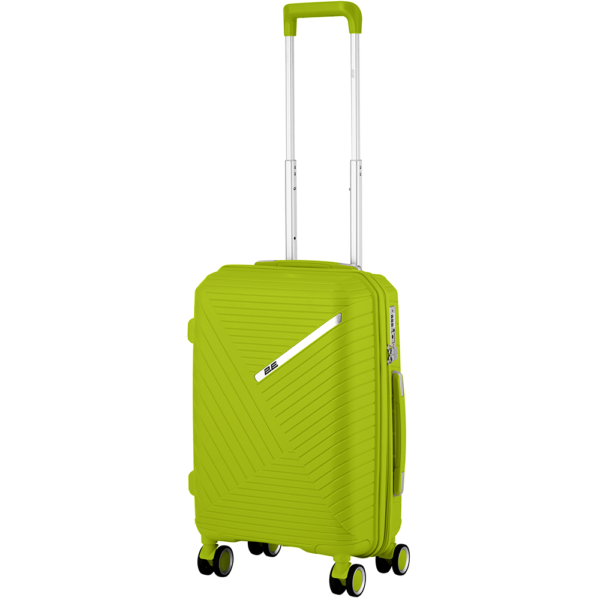 2E Plastic Suitcases Set, SIGMA, (L+M+S), 4 Wheels, Apple Green