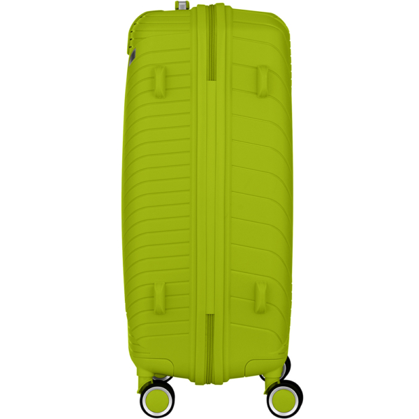 2E Plastic Suitcases Set, SIGMA, (L+M+S), 4 Wheels, Apple Green