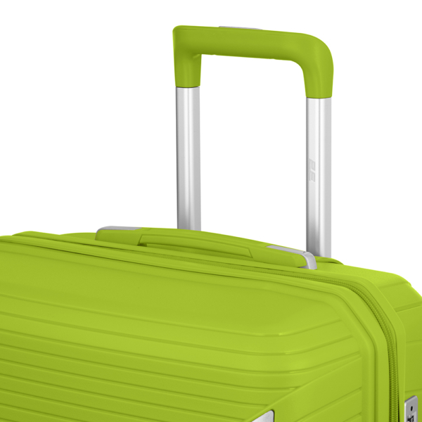 2E Plastic Suitcases Set, SIGMA, (L+M+S), 4 Wheels, Apple Green