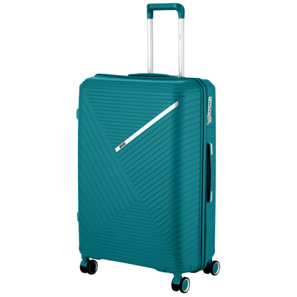 2E Plastic Suitcases Set, SIGMA, (L+M+S), 4 Wheels, Aqua Marine