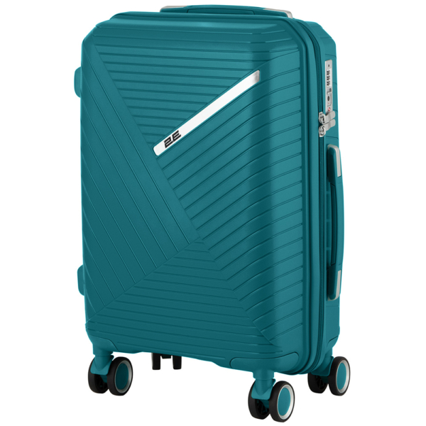 2E Plastic Suitcases Set, SIGMA, (L+M+S), 4 Wheels, Aqua Marine
