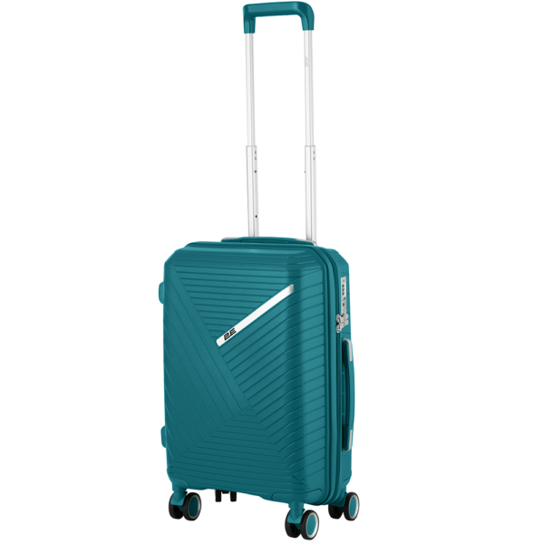2E Plastic Suitcases Set, SIGMA, (L+M+S), 4 Wheels, Aqua Marine
