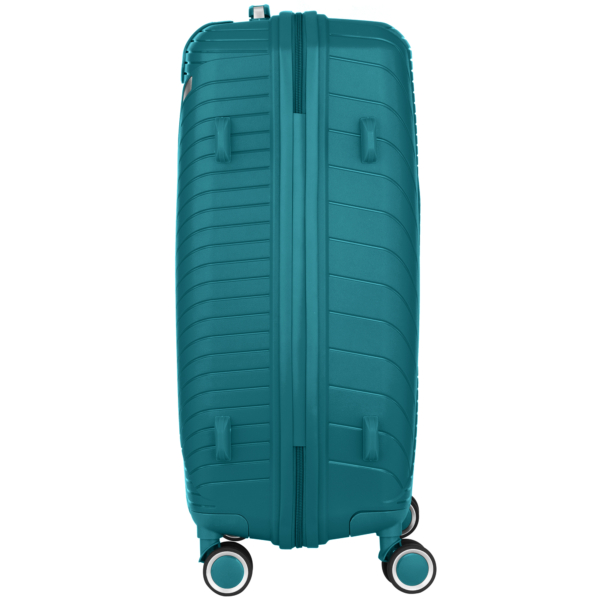 2E Plastic Suitcases Set, SIGMA, (L+M+S), 4 Wheels, Aqua Marine