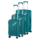 2E Plastic Suitcases Set, SIGMA, (L+M+S), 4 Wheels, Aqua Marine