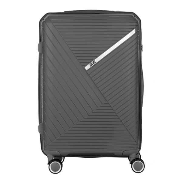 2E Plastic Suitcases Set, SIGMA, (L+M+S), 4 Wheels, Graphite