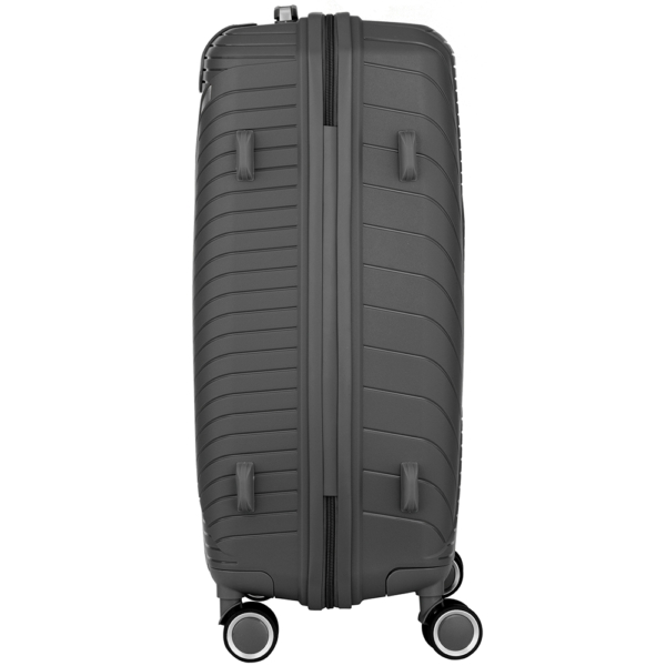2E Plastic Suitcases Set, SIGMA, (L+M+S), 4 Wheels, Graphite