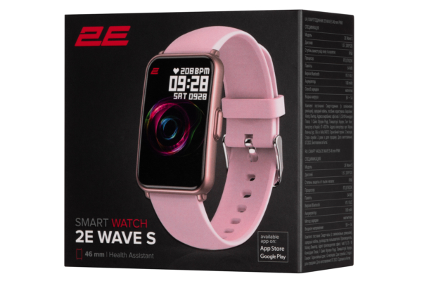 2E Watch Wave S 46 mm Pink