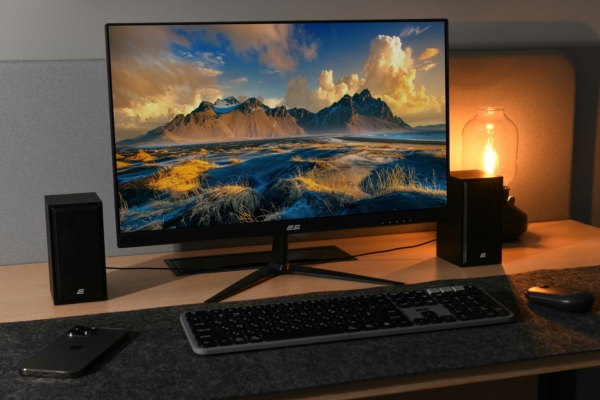 2E Акустична система PCS201, 2.0, USB, Black Wood