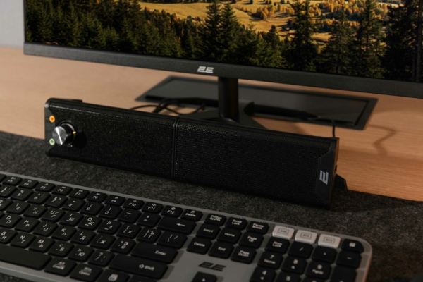2E Акустична система PCS203, 2.0, USB, Metal Black