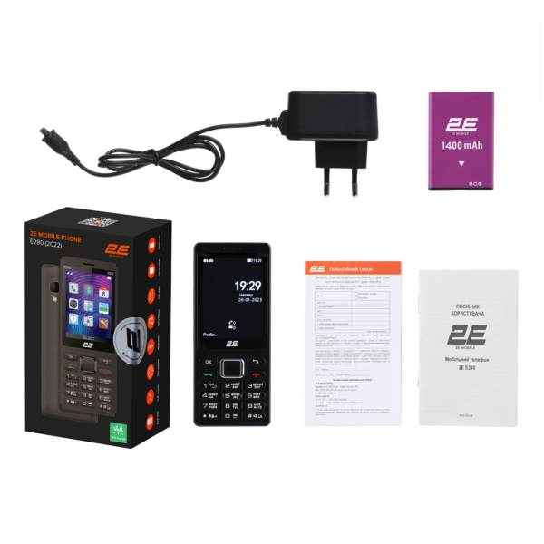 Мобильный телефон 2E E280 2022 Dual SIM Black