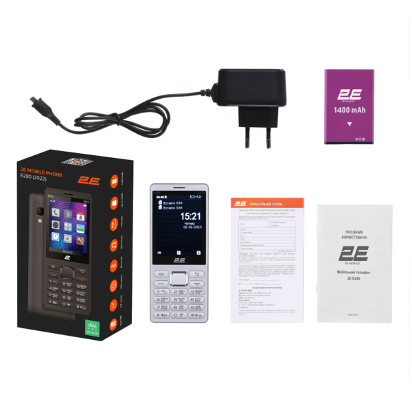 Мобильный телефон 2E E280 2022 Dual SIM Silver
