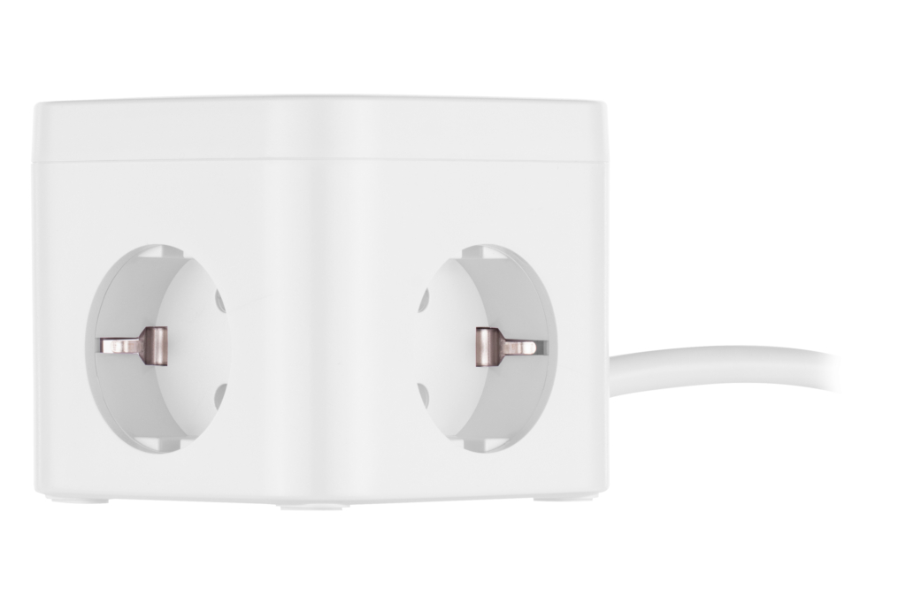 2E Adapter 4XSchuko with switch, 3*USB-A, 1*USB-C, 1.5m, white