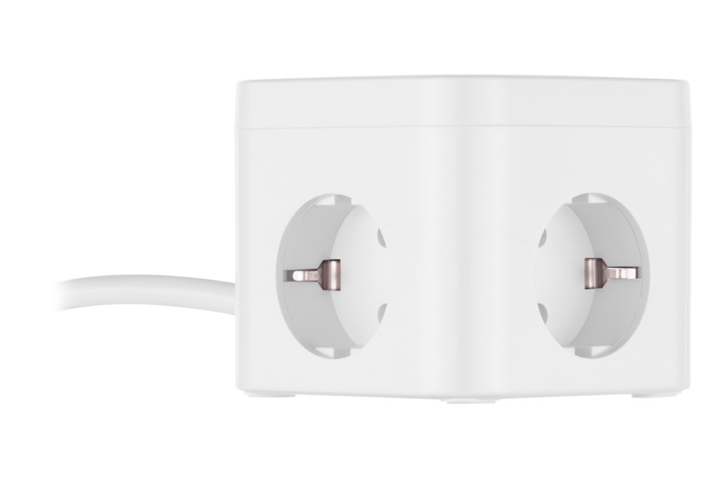 2E Adapter 4XSchuko with switch, 3*USB-A, 1*USB-C, 1.5m, white