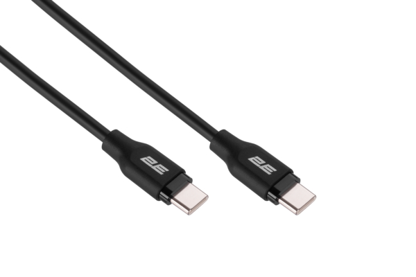 2E Кабель USB-C – USB-C Glow 60W 1m Black
