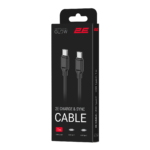 2E Кабель USB-C – USB-C Glow 60W 1m Black