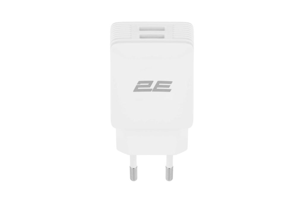Набор Сетевое ЗУ 2E Wall Charger Dual USB-A 2.1A + кабель USB-C White