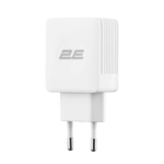 Wall Charger Dual USB-A 2.1A + cable USB-C, White
